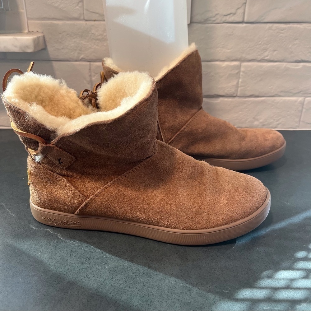UGG Koolaburra sz 6 chestnut suede lined boots